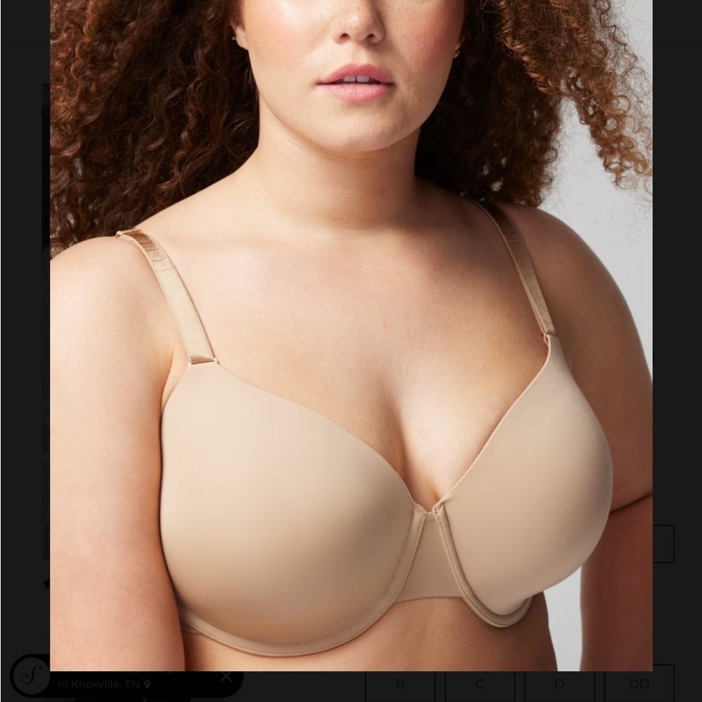 Soma Vanishing 360 Perfect Coverage underwire bra Size 38DD Nude